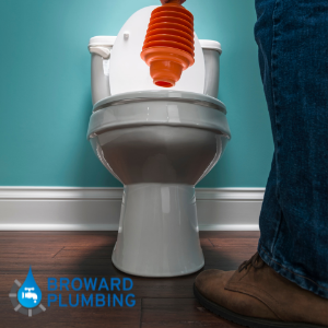 emegency plumber for clogged toilet broward county