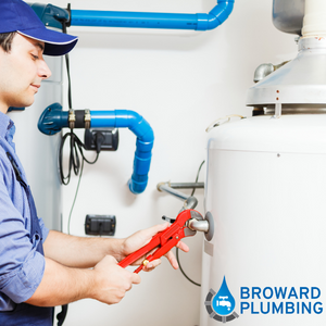 plumber in boca raton repairing hot water heater