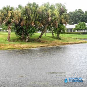 heavy rain in southern Florrida causing plumbing backups and problems
