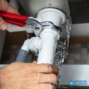 Leak repair in Deerfield Beach, Florida.